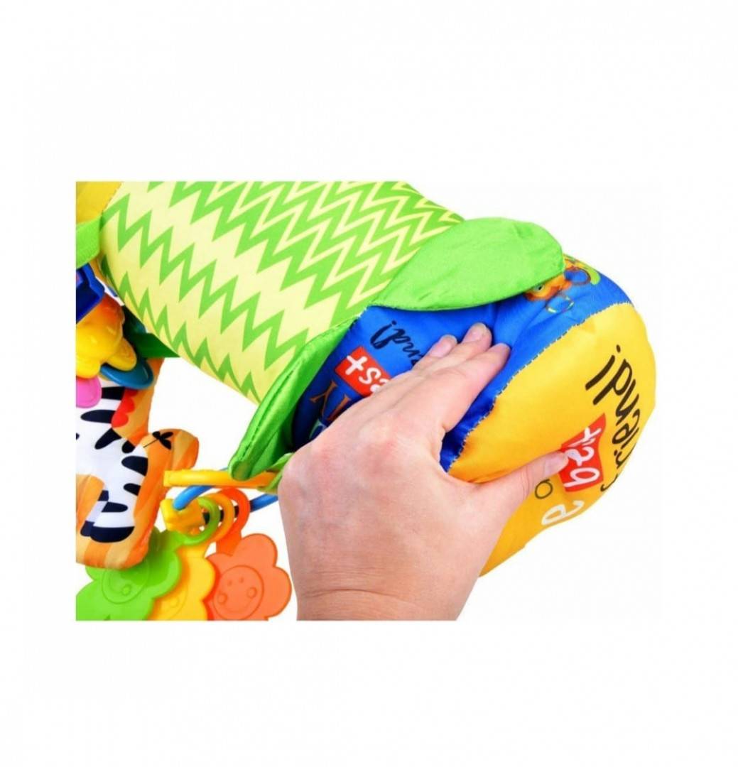 Perna burtica bebe, Cilindru cu zornaitori si animalute, MASHASHOP, multicolor, 37 cm, 6 luni +