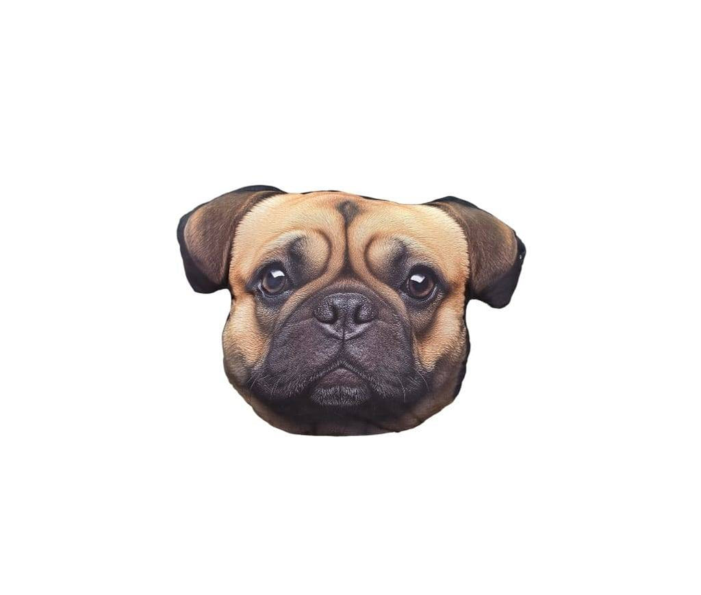 Perna personalizata, Catel Pug 3D, multicolor, 45 cm x 40 cm