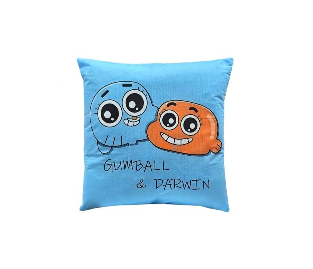 Perna personalizata, pentru copii, Gumball, albastru, 40 cm x 40 cm