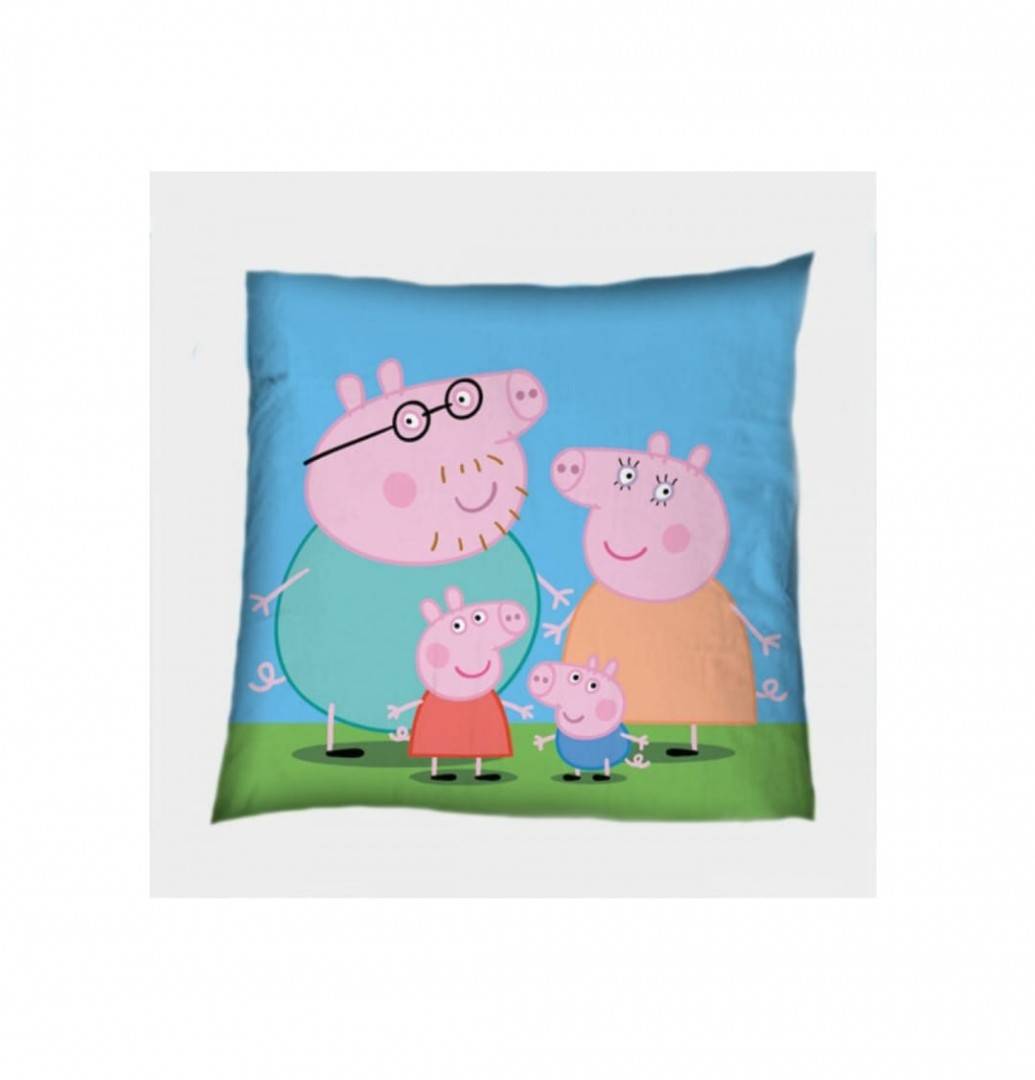 Perna personalizata pentru copii, Peppa Pig, multicolor, 45 cm x 45 cm