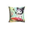 Perna personalizata pentru copii, tip Kuromi, 3D, fata si verso personalizata, mutlicolor, 45 cm x 45 cm