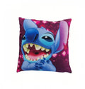 Perna personalizata pentru copii, tip Stitch, albastru inchis, 45 cm x 45 cm