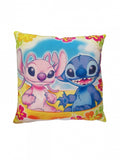 Perna personalizata pentru copii, tip Stitch, albastru/roz, 45 cm x 45 cm