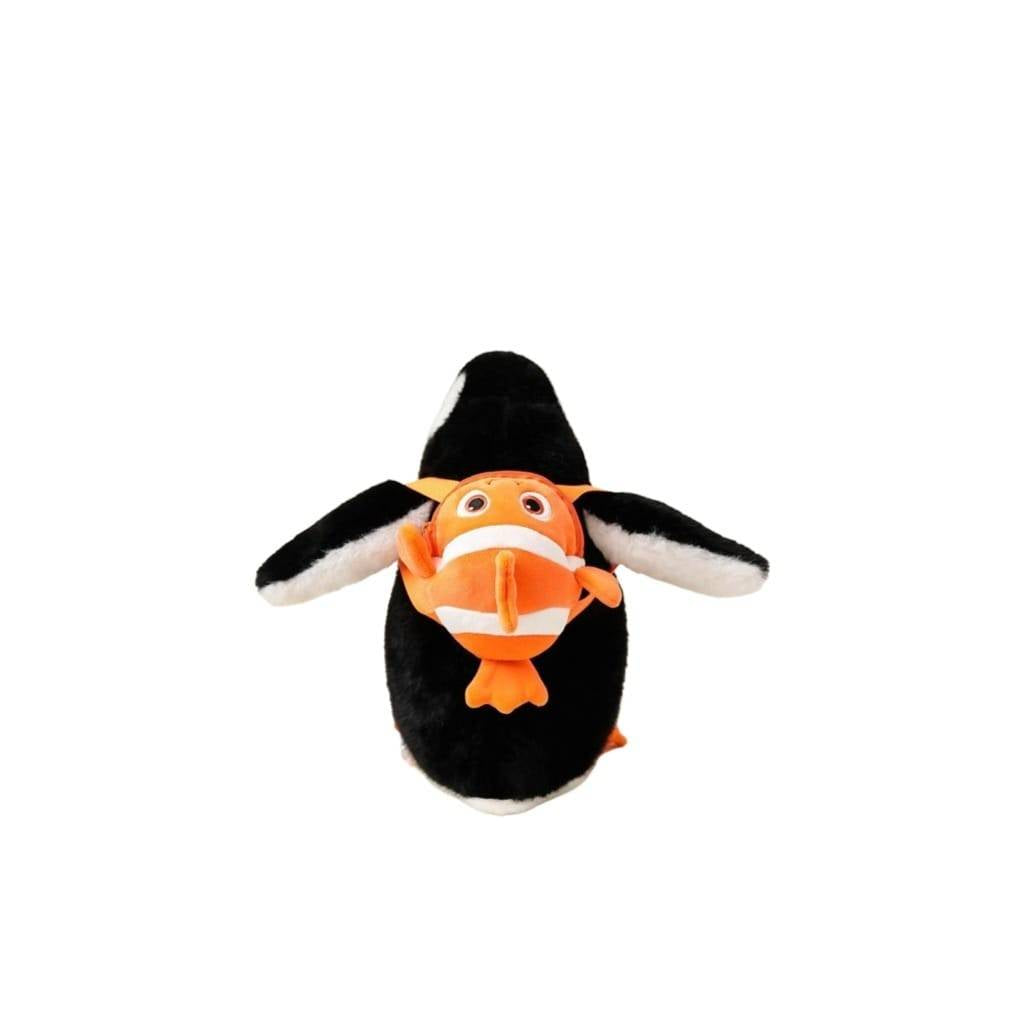 Pinguin de plus, realist, alb/negru, 38 cm