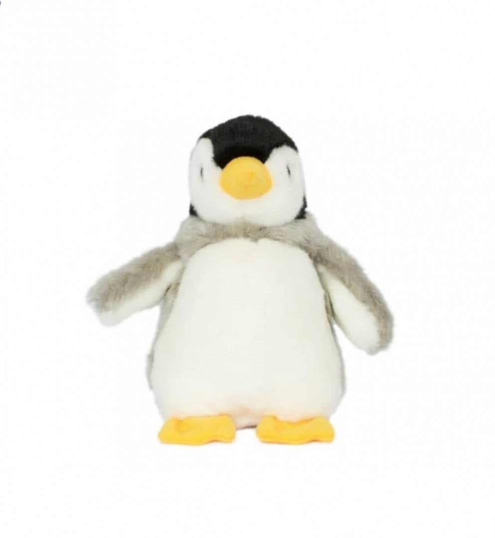 Pinguin de plus, realist, gri/ galben 20 cm