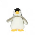 Pinguin de plus, realist, gri/ galben 20 cm