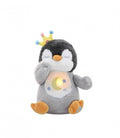 Pinguin interactiv, muzical, respira, lampa de veghe, multicolor, 30 cm