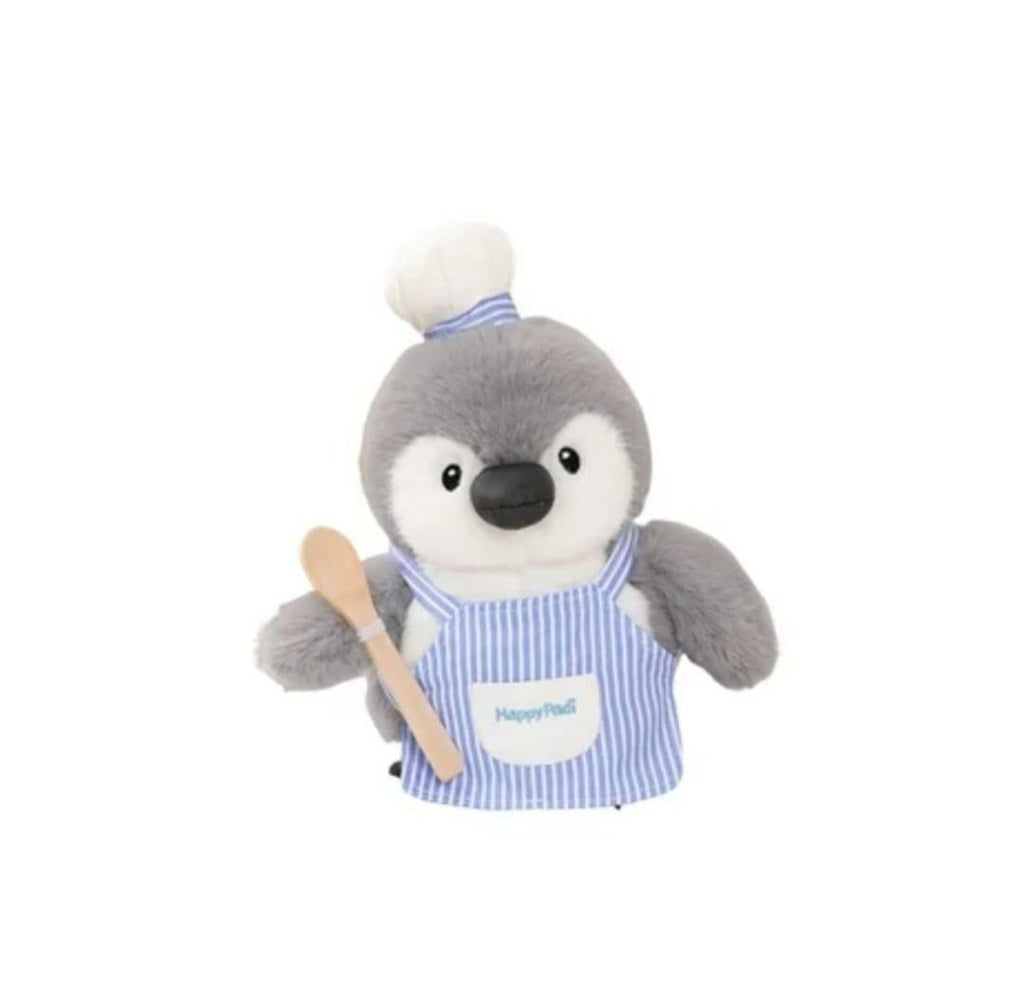 Pinguinul Bucatar de plus, gri/bleu, 22 cm