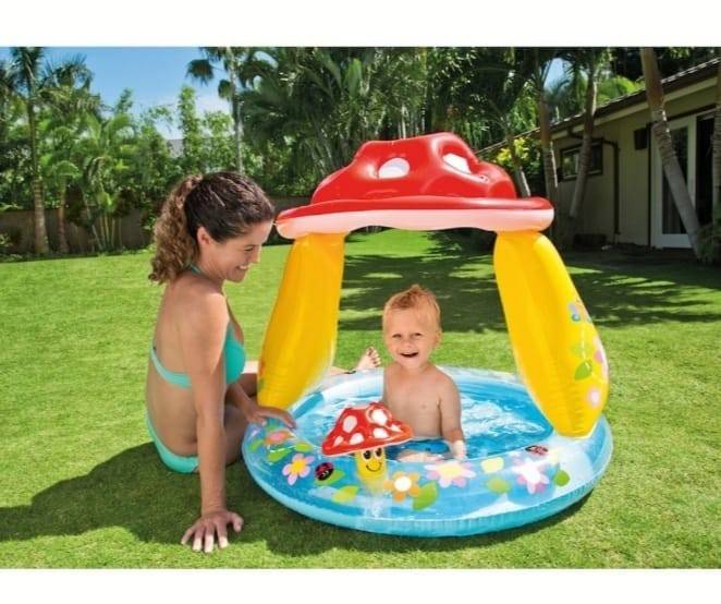 Piscina gonflabila Baby Ciupercuta, Intex, multicolor, 102 cm