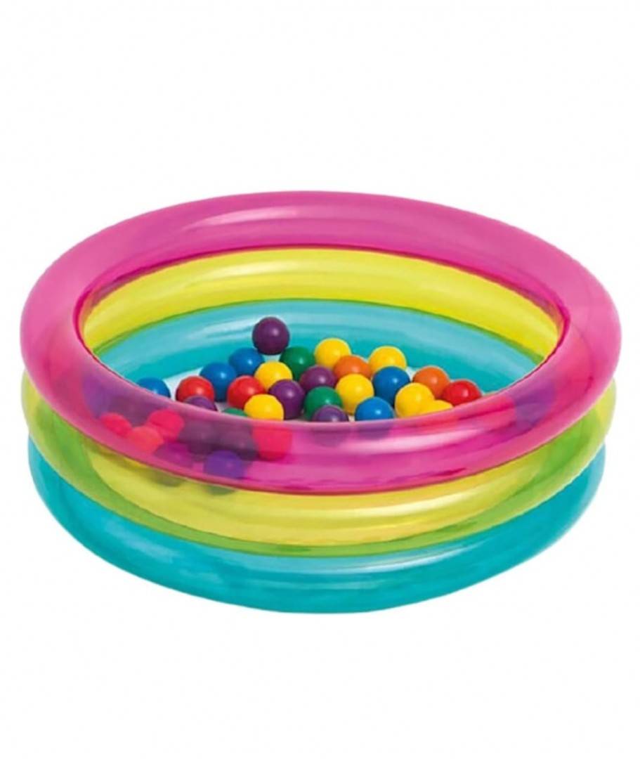 Piscina gonflabila cu 50 de bile, Intex, multicolor, 86 cm x 25 cm