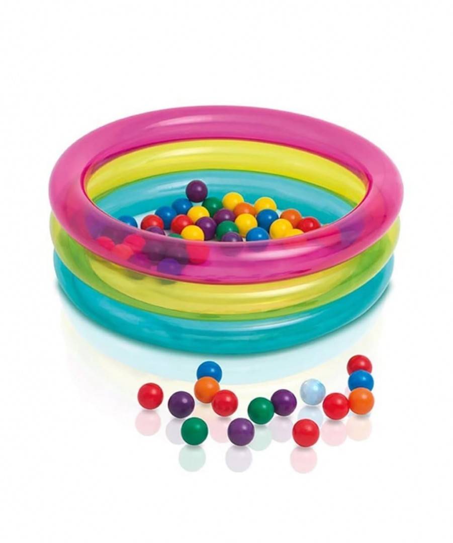 Piscina gonflabila cu 50 de bile, Intex, multicolor, 86 cm x 25 cm