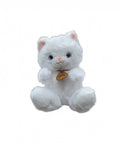 Pisicuta de plus, realist, MASHASHOP, miauna, alb, 25 cm