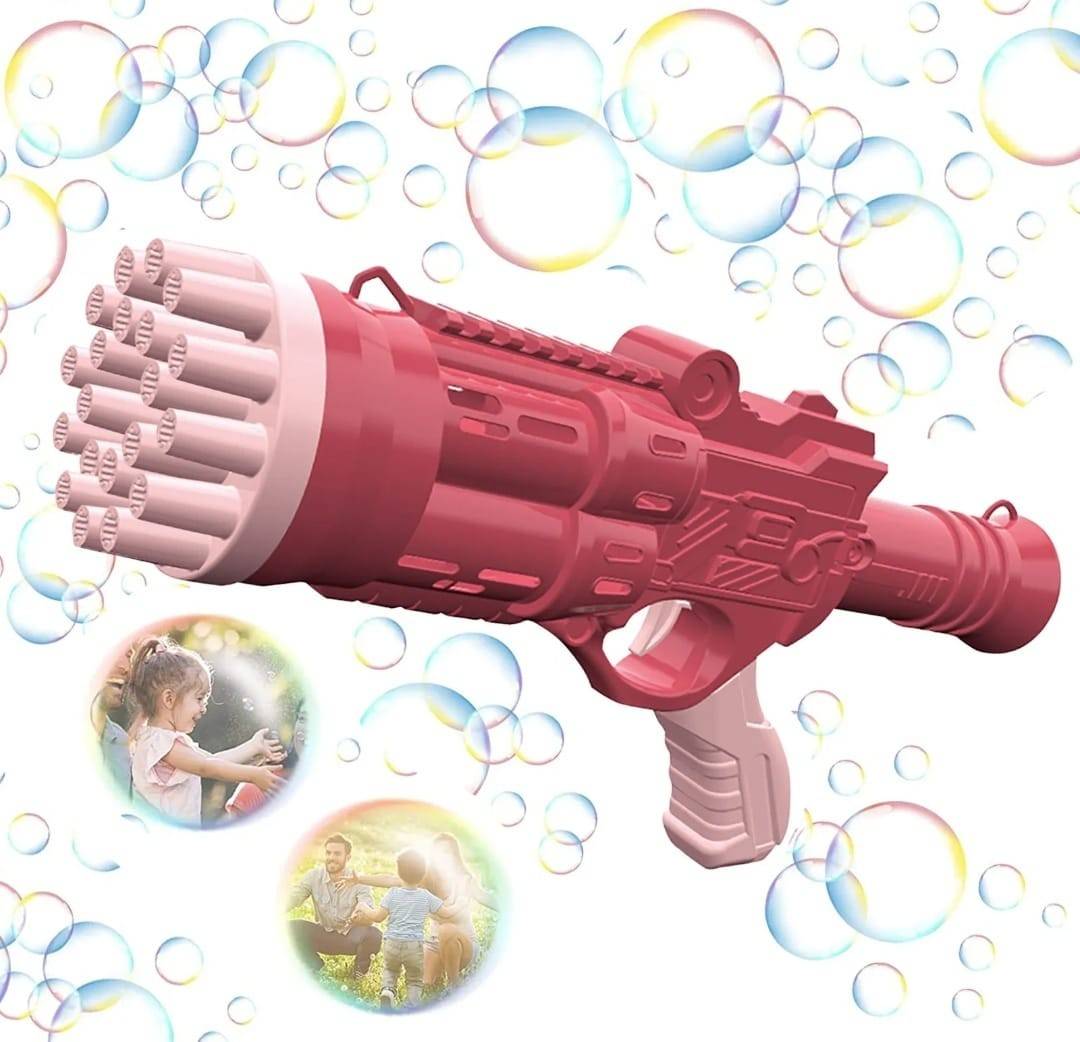 Pistol baloane de sapun, rosu, 28 cm