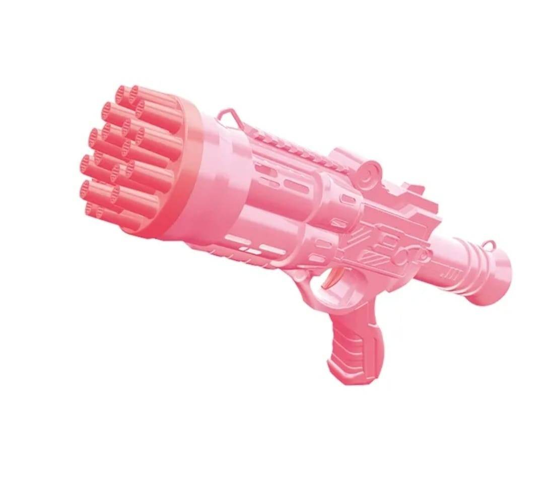 Pistol baloane de sapun, roz, 28 cm