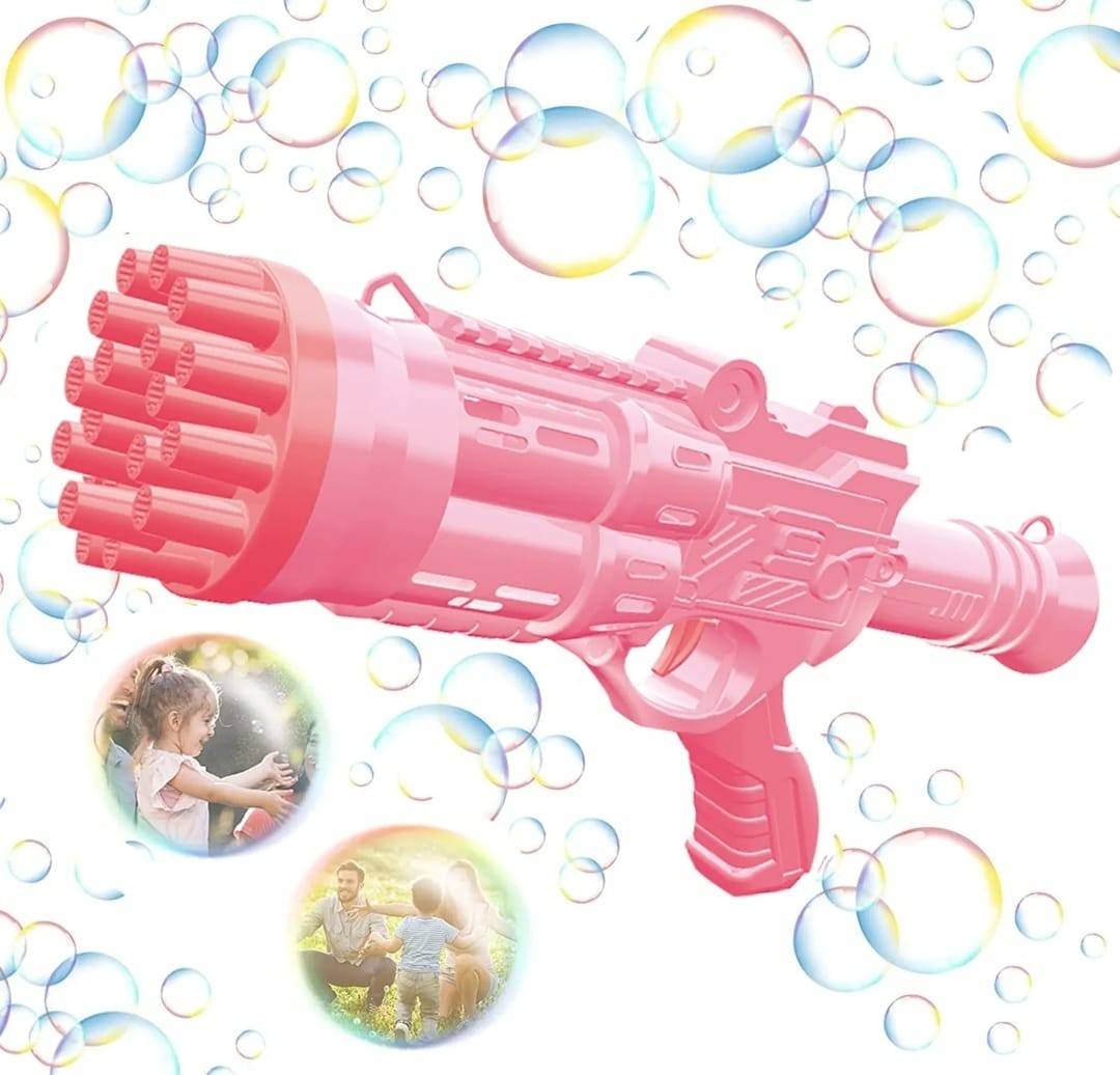 Pistol baloane de sapun, roz, 28 cm