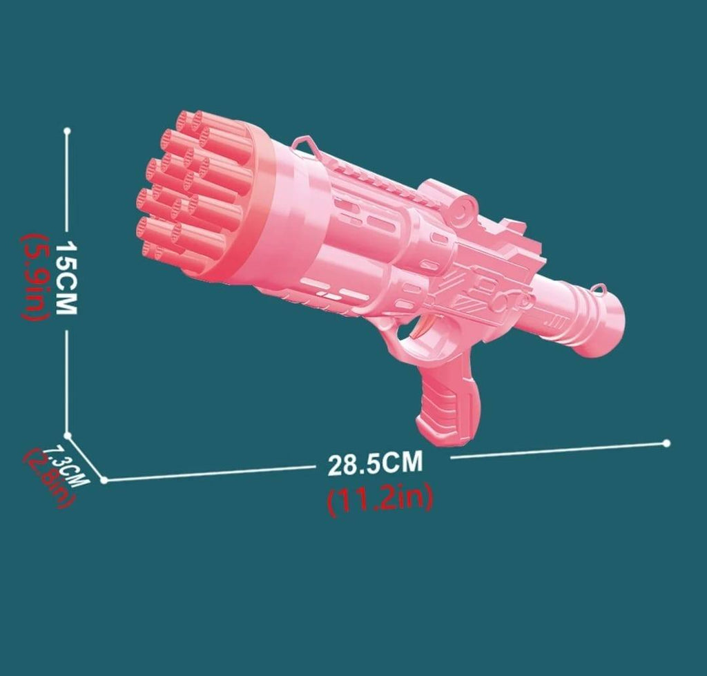 Pistol baloane de sapun, roz, 28 cm