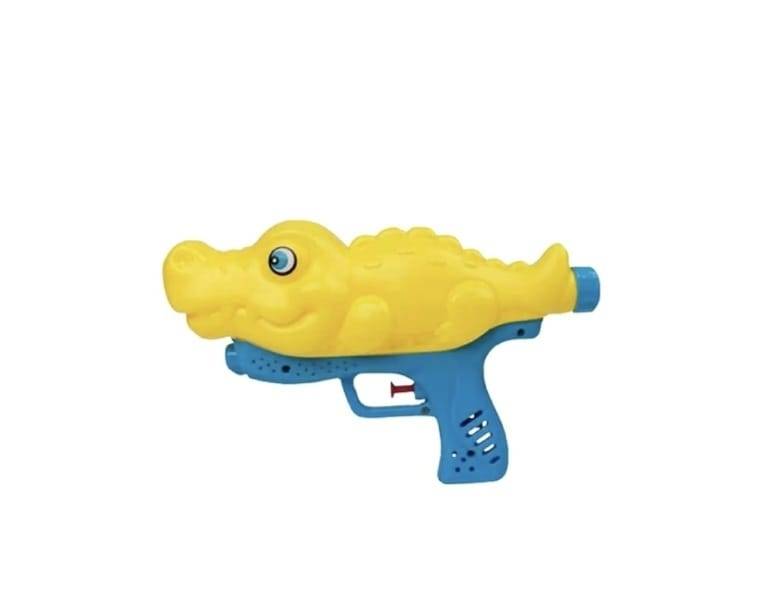 Pistol cu rezervor, model Crocodil, pentru apa cu maner, multicolor, 32 cm