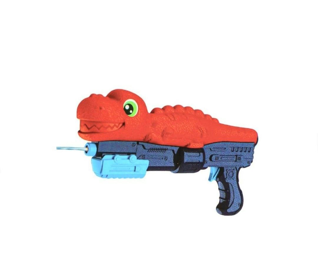 Pistol cu rezervor, model Crocodil, pentru apa cu maner, rosu/multicolor, 32 cm