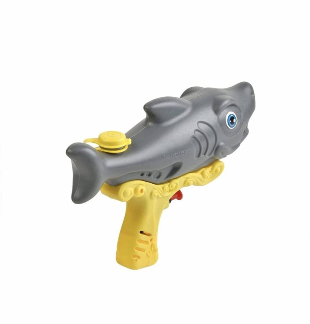 Pistol cu rezervor, model Rechin, pentru apa cu maner, gri/multicolor, 33 cm