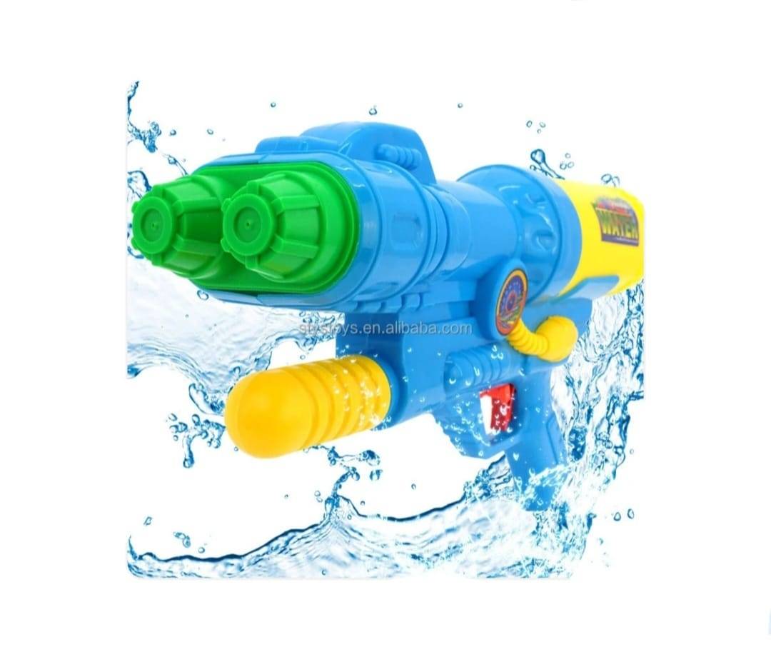 Pistol cu rezervor pentru apa cu maner, 2 tevi, multicolor, 40 cm