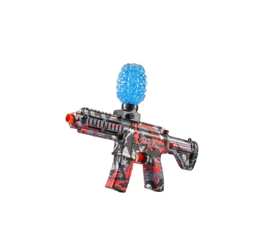 Pistol de jucarie, Orbeez, amortizor de zgomot, pentru bile de gel, portocaliu/negru, 28 cm