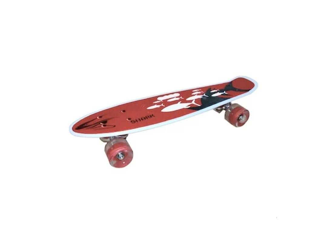 Placa skateboard cu roti silicon, Led, 55 cm