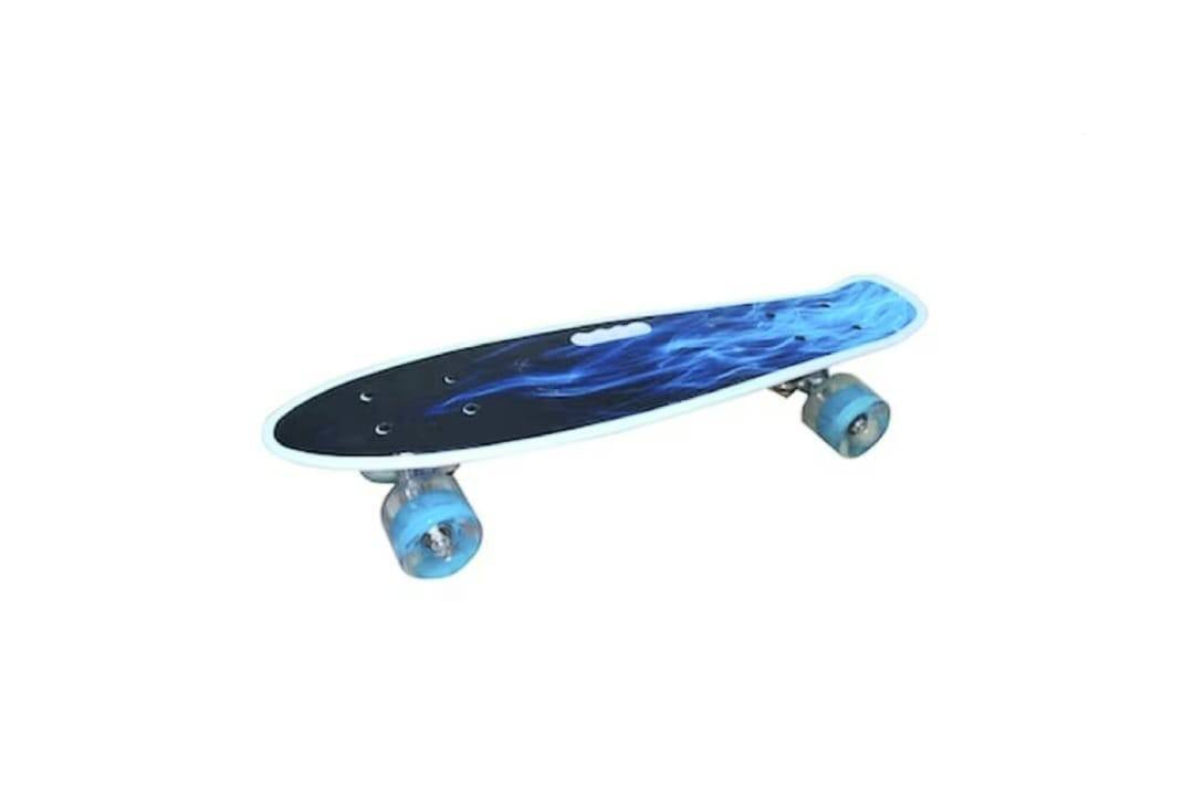 Placa skateboard cu roti silicon, Led, 55 cm