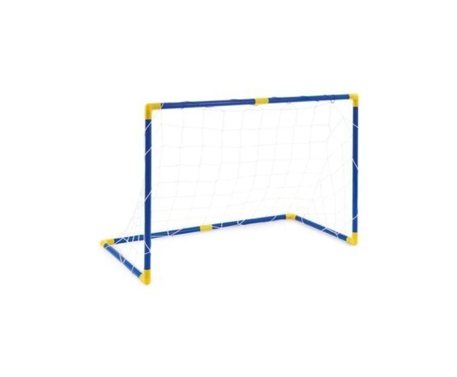 Poarta de fotbal cu minge si pompa, multicolor