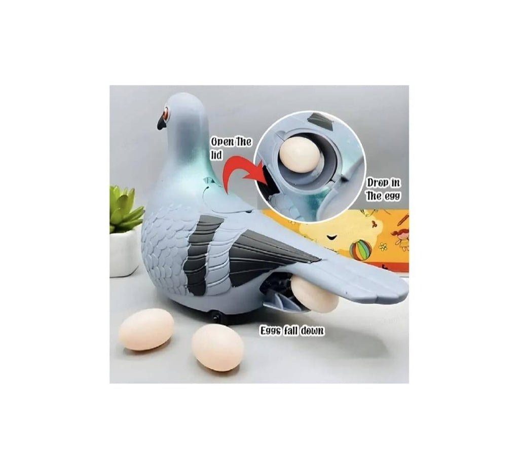 Porumbel muzical care face ouă, MASHASHOP, gri, 18 cm