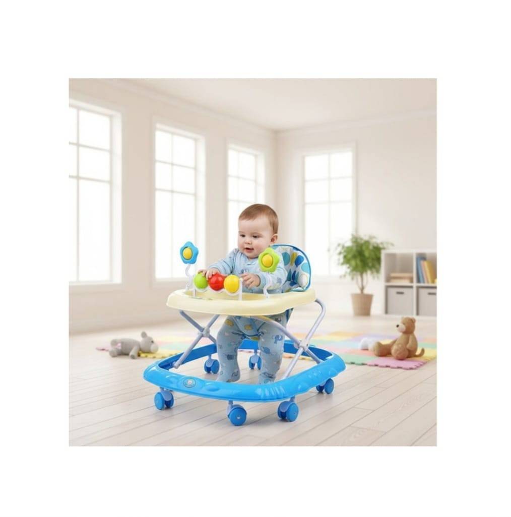 Premergator Multifunctional Bebelusi, masa de activitati, reglabil, melodii, albastru, 6 luni +