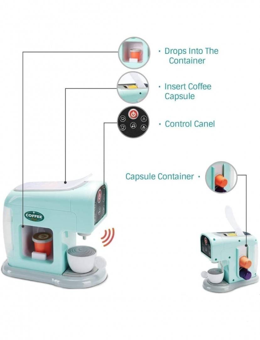 Prima mea cafetiera electrica cu capsule, multicolor, 26 cm