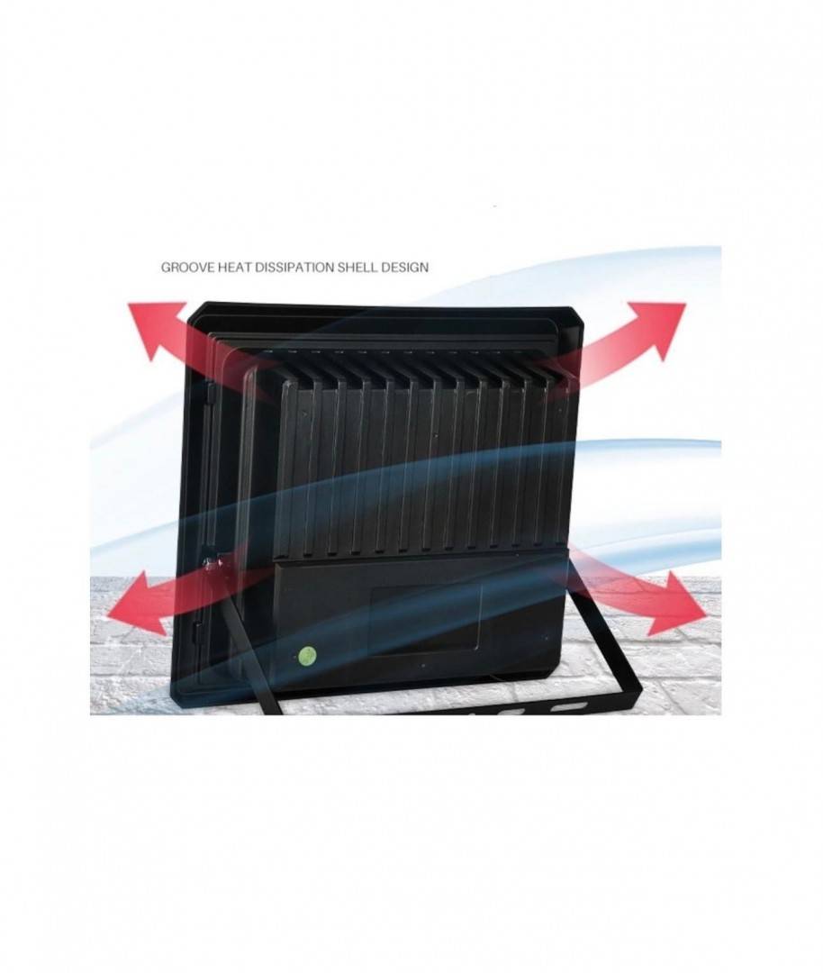 Proiector solar puternic de 100W, 108 LED SMD, panou solar si telecomanda, IP66