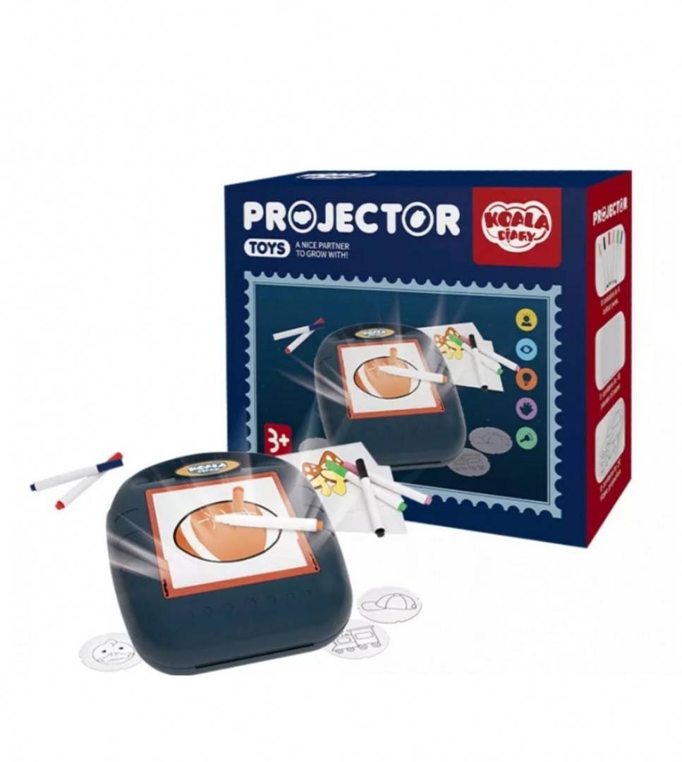 Proiector valiza de desen Koala, multicolor, 20 imagini