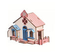 Puzzle 3D Lemn, Casuta, multicolor, 33 piese