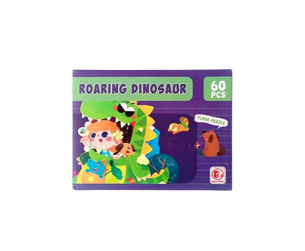 Puzzle copii, Dinosaur, multicolor, piese mari, 60 piese, 3 ani+