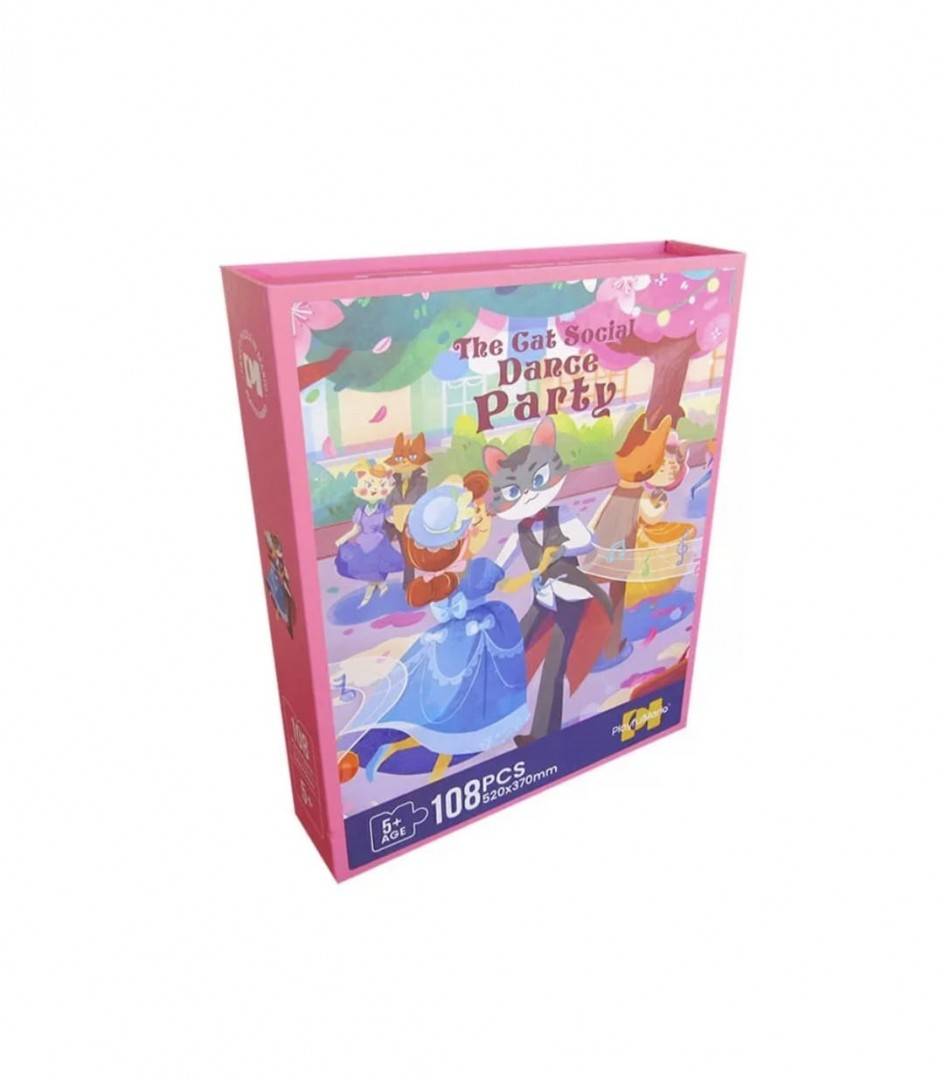 Puzzle copii, Pisicile la bal, multicolor, 108 piese, 5 ani+