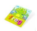 Puzzle din lemn,Frog, Broasca, 8 piese, multicolor, 2 ani+