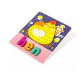 Puzzle din lemn, Hen, Gaina, 8 piese, multicolor, 2 ani+