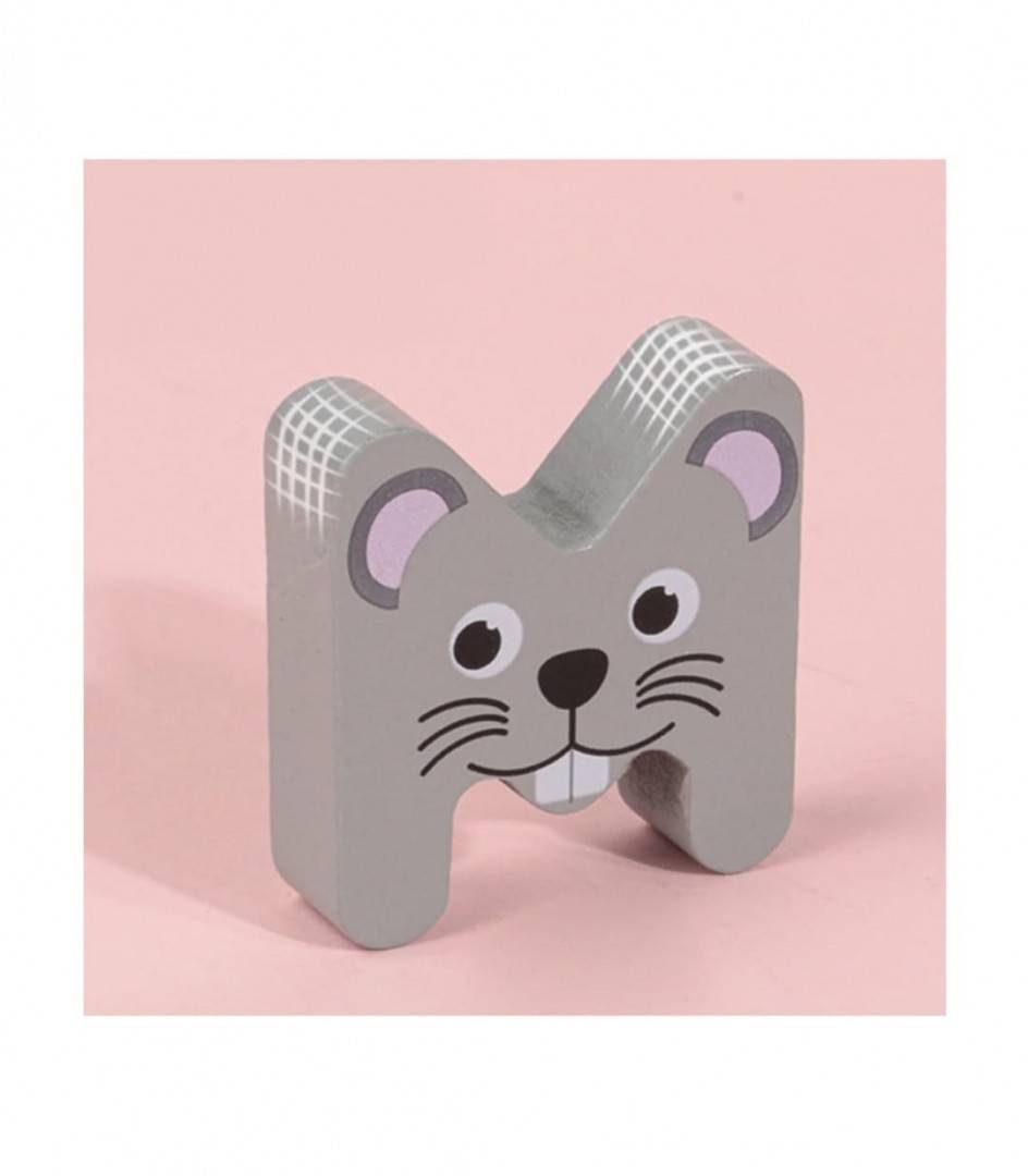Puzzle incastru, 3D, Alfabetul, forme de animale, multicolor, 31 cm