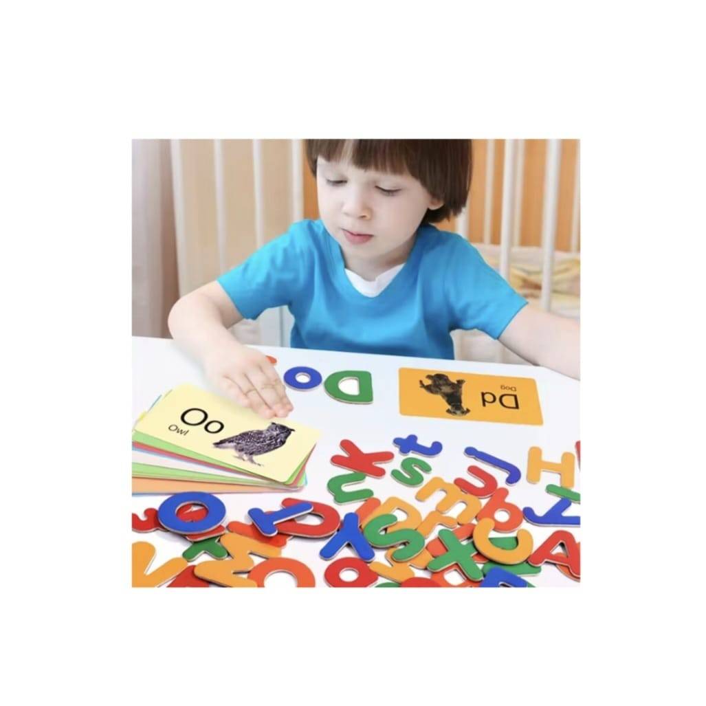 Puzzle magnetic, Alfabet, multicolor, 3 ani +