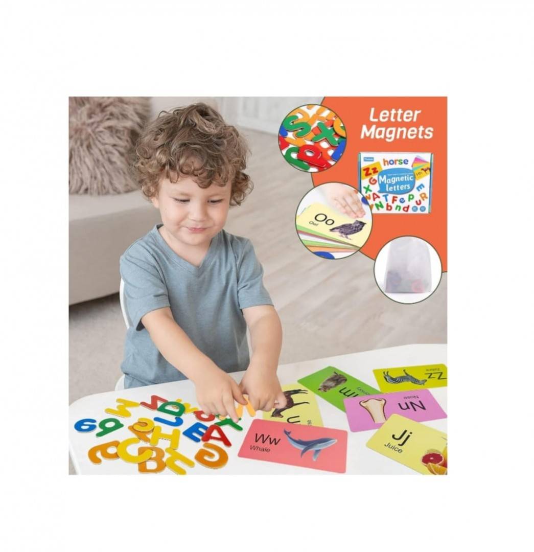 Puzzle magnetic, Alfabet, multicolor, 3 ani +