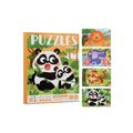 Puzzle magnetic tip carte 4 in 1, animale in jungla, 69 piese, multicolor