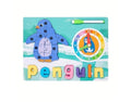 Puzzle reversibil, Pinguin, Ceas, 2 in 1, 17 piese, lemn, multicolor