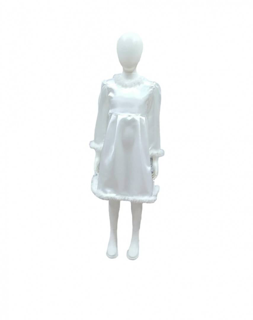 Rochie fetite, Fulg de Nea, alb, marimea 3 ani - 8 ani