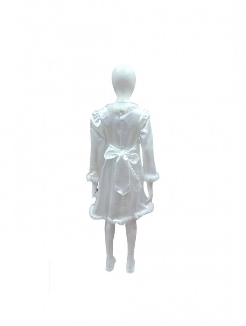 Rochie fetite, Fulg de Nea, alb, marimea 3 ani - 8 ani
