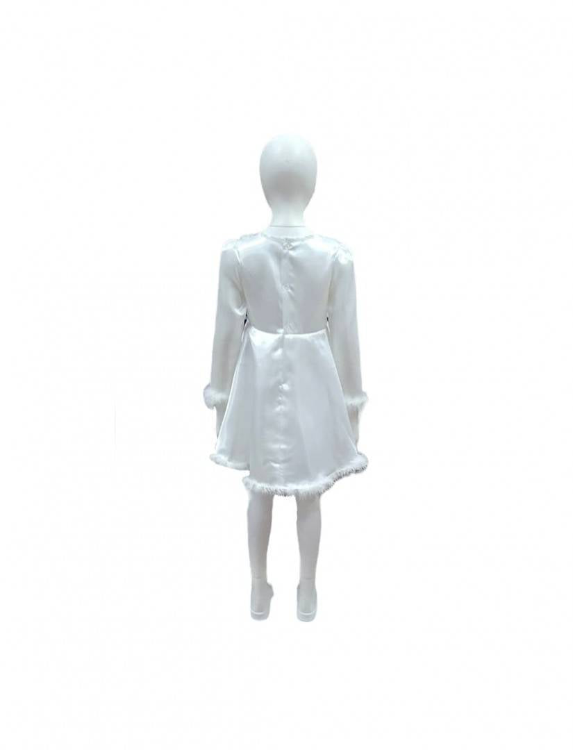 Rochie fetite, Fulg de Nea, tul, alb, marimea 3 ani - 8 ani