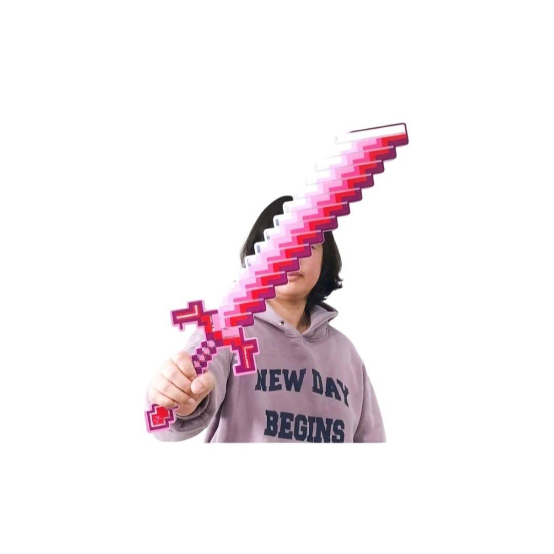 Sabie de jucarie, Minecraft, sunete si lumini, multicolor, 60 cm