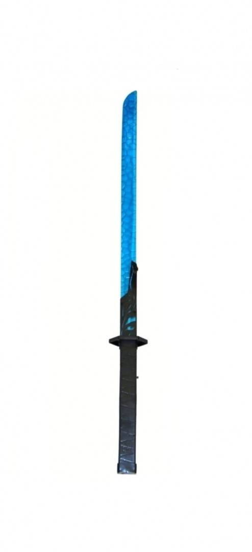 Sabie de jucarie, Ninja Katana Samurai, sunete si lumini, albastru, 80 cm