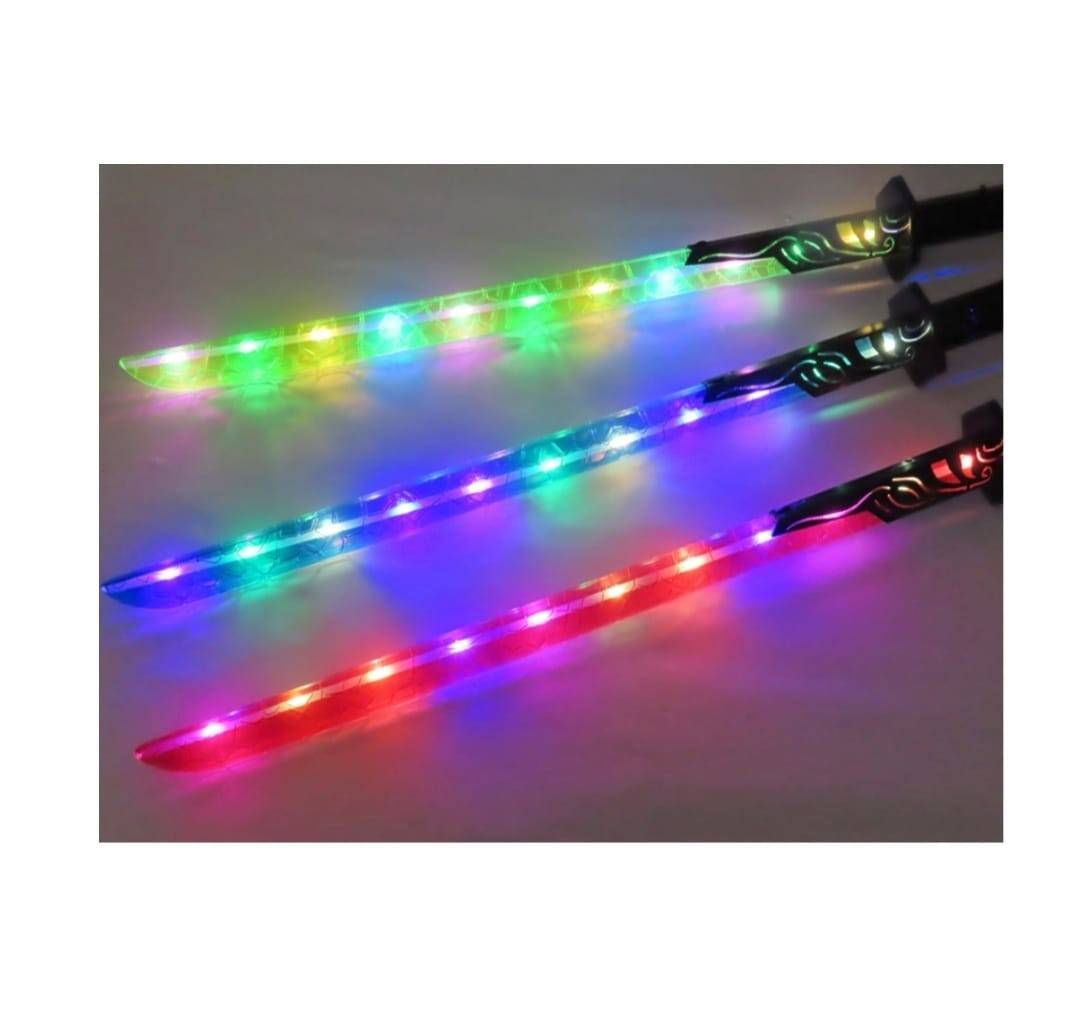 Sabie de jucarie, Ninja Katana Samurai, sunete si lumini, multicolor, 80 cm