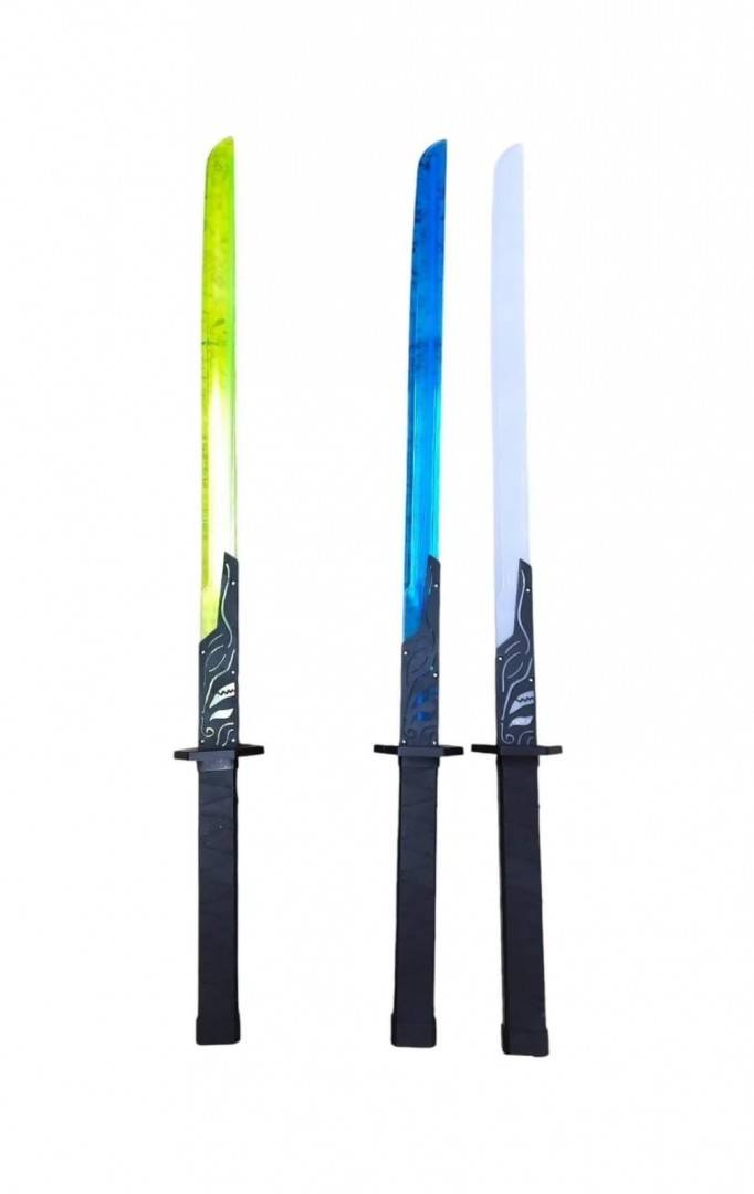 Sabie de jucarie, Ninja Katana Samurai, sunete si lumini, multicolor, 80 cm